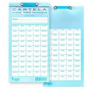 RIFA 100 NOMES / NÚMEROS