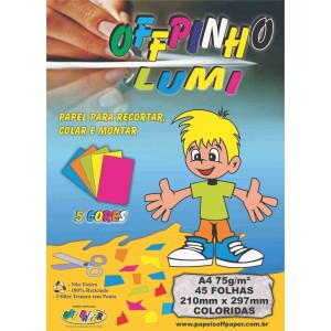 BLOCO LUMI 75GM 45 FOLHAS 5 CORES OFFPINHO