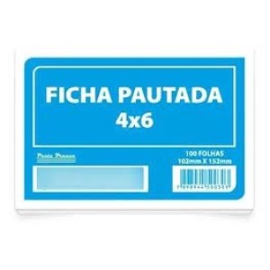 FICHA PAUTADA 4X6 100 FOLHAS