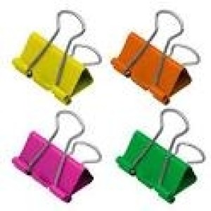 PRENDEDOR DE PAPEL 19MM COLORIDO SORTIDO(UNIDADE)