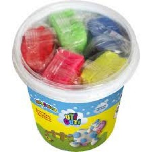 MASSA DE MODELAR  POTE COM 5 CORES