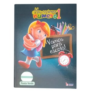 CADERNO CALIGRAFIA PAUTA VERDE GRANDE 40FLS CAPA DURA - TAMOIO