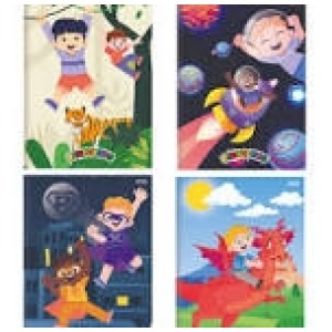 CADERNO BROCHURÃO ESTAMPADO PIMPOLHOS CD 96FLS SD