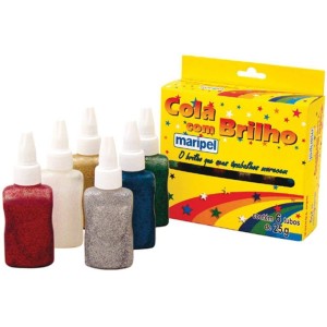 COLA COM GLITER 6 CORES - MARIPEL