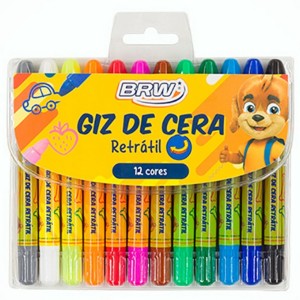 GIZ DE CERA RETRÁTIL 12 CORES - BRW
